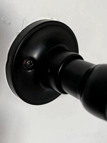 img 7 attached to Матовый черный левосторонний рычаг дверной ручки-манекена от KNOBWELL - односторонний для шкафов