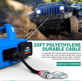 img 2 attached to Powerful Portable Winch Hoist With Brushless Motor For Off-Road Adventures