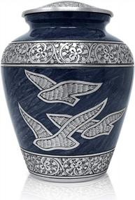 img 2 attached to Wings Of Freedom: Handcrafted Cremation Urn For Adult Human Ashes - Choose Smartchoice For A Beautiful Funeral Memorial