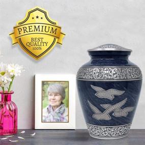 img 1 attached to Wings Of Freedom: Handcrafted Cremation Urn For Adult Human Ashes - Choose Smartchoice For A Beautiful Funeral Memorial