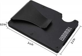 img 3 attached to Slim Aluminum Wallet W/ Money Clip & RFID Blocking - Minimalist Credit Card Holder