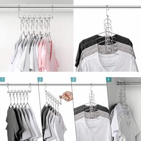 img 2 attached to Maximize Your Closet Space With KLEVERISE'S 20 Pack Stainless Steel Cascading Hangers