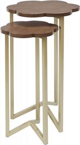 img 4 attached to Silverwood Daphne Nesting Accent Tables (2Pc), 17" DIA X 27" H