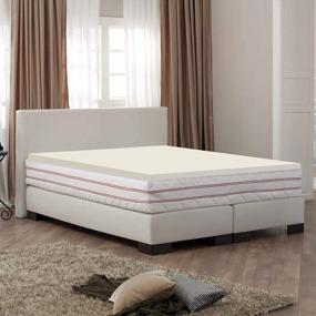 img 3 attached to Nutan Twin Size Beige High Density Foam Topper For Ultimate Mattress Comfort