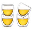 set of 6 moyishi double-walled clear glass espresso and wine cups, 80ml each logo