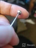img 1 attached to Stylish Industrial Barbell Cartilage Earring: Ruifan 16 Gauge Body Piercing Jewelry - 1 1/2 Inch (38Mm) review by Angela Flores