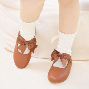 img 2 attached to Симпатичные туфли Мэри Джейн на плоской подошве для девочек-малышей - идеально подходят для школы и вечеринок!