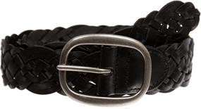 img 2 attached to Black Women's Braided Woven Leather 👩 Belts - Stylish Women's Accessories for Everyday Wear