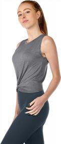 img 2 attached to Icyzone Women's Workout Tank Tops - стильные спортивные рубашки для занятий йогой и бегом в тренажерном зале