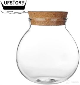 img 3 attached to 🍶 1PCS 500G/17oz Clear Empty Round Large Capacity Sealed Glass Bottles Vial Jars for Packing, Storage & Holding Cosmetics, Spice, Food, Snacks, Tea, and More - Includes Wood Cork Stopper