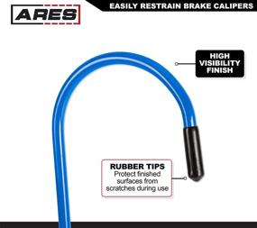 img 2 attached to 🔵 ARES 18033 - 4-Piece Blue Brake Caliper Hanger Set: Safely Secure and Protect Brake Calipers with Rubber Tipped Hooks