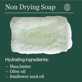 img 3 attached to OffCourt Exfoliating Body Soap - Best Cleansing Soap with Medium Strength Fresh Fig Leaves Scent for all Skin Types, Non-Drying Bar, 5oz 1 Pack; Perfect for Men and Women