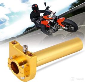 img 2 attached to 🏍️ Motorcycle Throttle Assembly - 7/8" Handlebar Grips with Throttle Tube and CNC Aluminum Twist Grips - Accelerator for Motorcycle, Scooter, and Dirt Bike