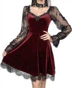 img 1 attached to Summer Lace Mini Sleeveless Dress Lace Draped Bodycon Gothic Dress Gothic Vintage Goth Dresses
