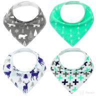 myzidea unisex 4 pack baby bibs: soft, absorbent, and organic – ideal for newborns, bandana drool, and waterproof toddler bibs логотип