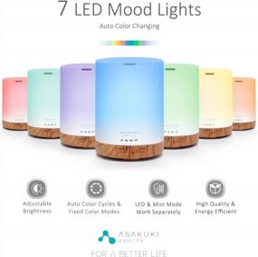 img 3 attached to Revitalize Your Home With ASAKUKI 300ML 5-In-1 Essential Oil Diffuser And Natural Humidifier With LED Light And Safety Features