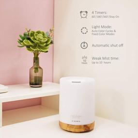 img 2 attached to Revitalize Your Home With ASAKUKI 300ML 5-In-1 Essential Oil Diffuser And Natural Humidifier With LED Light And Safety Features