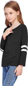 img 1 attached to Greatchy Shirts Sleeve Crewneck T Shirt Girls' Clothing at Tops, Tees & Blouses