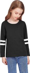 img 2 attached to Greatchy Shirts Sleeve Crewneck T Shirt Girls' Clothing at Tops, Tees & Blouses