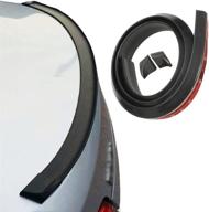 🚗 universal car rubber strip bar spoiler tailfin tail fin rear wing tailgate hatchback - fits most popular cars (1.5m/4.92ft) logo