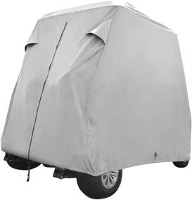 img 4 attached to 🏞️ Waterproof Golf Cart Cover for EZ Go, Club, and Yamaha - Dustproof Storage, Fits 2-4 Passengers