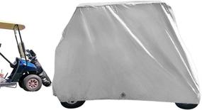 img 2 attached to 🏞️ Waterproof Golf Cart Cover for EZ Go, Club, and Yamaha - Dustproof Storage, Fits 2-4 Passengers