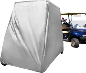 img 3 attached to 🏞️ Waterproof Golf Cart Cover for EZ Go, Club, and Yamaha - Dustproof Storage, Fits 2-4 Passengers