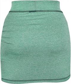 img 2 attached to Ruched Sports Skirts With Inner Shorts And Pockets For Women'S Workouts, Golf, And Running - MOQIVGI Athletic Skorts