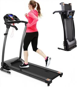 img 4 attached to Compact And Portable Treadmill - Get Your Home Fitness Game On Point!