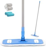 amerwash plus microfiber mops - ideal for wood, tile, laminate, and vinyl floors, flat hardwood floor mop with 5 reusable dry and wet pads - perfect for mopping home and kitchen spaces logo