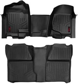 img 4 attached to 🚚 Rough Country Floor Mats for Chevy/GMC 1500/2500HD Crew Cab (07-13) - M-21073: Premium Quality Protection for Your Truck's Interior