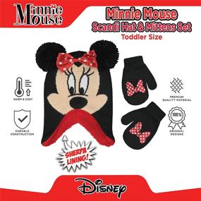 img 1 attached to 🧤 Cute and Cozy: Disney Toddler Minnie Mittens Weather Girls' Accessories for Cold Weather