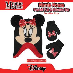 img 2 attached to 🧤 Cute and Cozy: Disney Toddler Minnie Mittens Weather Girls' Accessories for Cold Weather