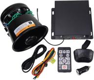 9200d amplifier police siren & black round bell cone speaker - 100w wireless double remote control emergency loudspeaker pa system for car logo