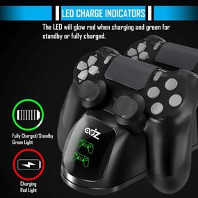 img 3 attached to ADZ PS4 Dualshock 4 Controller Charger Station With USB Cable - Efficient PS4 Remote Charging Dock For Gamers
