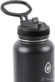 img 1 attached to ThermoFlask Spout Straw Bottles, 2-pack, 40oz (Black and Purple)