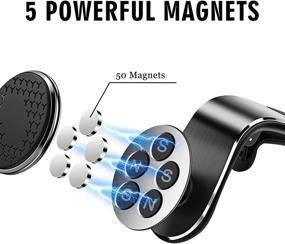 img 2 attached to 📱 3-Pack Cell Phone Ring Holder Stand with Magnetic Phone Car Mount Set – 360° Thin Metal Finger Ring Grip and Car Phone Holder. 360° Rotation, Super Strong Grip in Air Vent. Compatible with All Smartphones.