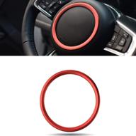 🚗 enhance your car's interior with red premium aviation aluminum alloy steering wheel decoration ring sticker decals for xe xfl f-pace f-type xf 2015-2021 логотип