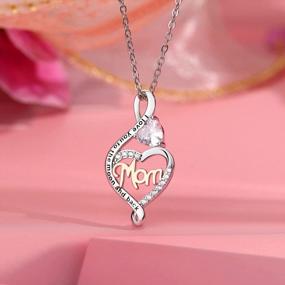 img 1 attached to Milacolato 925 Sterling Silver Mom Necklaces Mother Daugther Necklaces Mother'S Day Love Heart Necklace I Love You Mom Necklaces Birthday Mother'S Day Jewelry Gift For Women Mom Wife Aunt Grandma