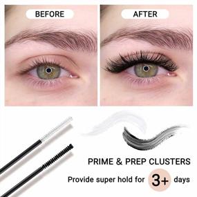 img 2 attached to DIY Eyelash Extension Bond & Seal Glue Mascara Wand For All Day Wear - Lash Bond And Seal, Super Strong Hold 72 Hours Black Individual Cluster Lashes (Pack Of 2)