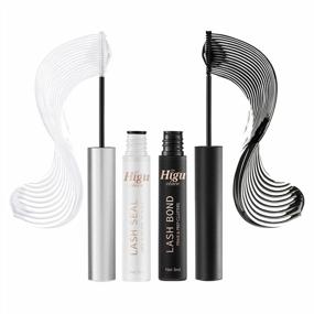 img 4 attached to DIY Eyelash Extension Bond & Seal Glue Mascara Wand For All Day Wear - Lash Bond And Seal, Super Strong Hold 72 Hours Black Individual Cluster Lashes (Pack Of 2)