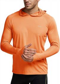 img 3 attached to UPF 50+ Sun Protection Hoodie T-Shirt With Thumbholes - MOCOLY Men'S Outdoor Running Performance Long Sleeve Shirt