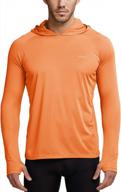 футболка с капюшоном и защитой от солнца upf 50+ с отверстиями для больших пальцев - mocoly мужская рубашка с длинным рукавом для бега на открытом воздухе логотип