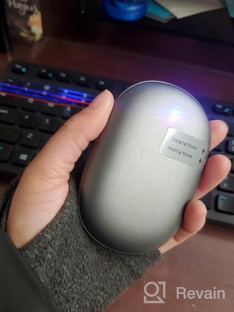 img 1 attached to Rechargeable Hand Warmer And Power Bank - 8000MAh Double-Sided Electric USB Warmer For Winter, Outdoors, Raynauds - Perfect Christmas Gift By BRIGENIUS review by Louis Alford