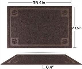 img 3 attached to Non-Slip Waterproof Pet Feeding Mat For Dogs And Cats, Easy To Clean With Large 24''X36'' Dimensions - Darkyazi Coffee Mat