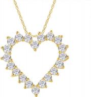 1 carat diamond heart pendant necklace in 10k gold logo