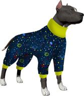 large size lovinpet pets pajamas: anxiety relief dog onesies with breathable vast space navy prints. perfect as bottom dog surgery recovery suit & large breed dog clothes for dog sweater. логотип