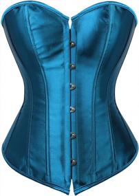 img 4 attached to Classic Lace-Up Corset Waist Cincher Top - Grebrafan Bustier Collection