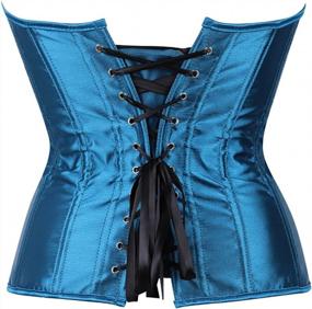 img 2 attached to Classic Lace-Up Corset Waist Cincher Top - Grebrafan Bustier Collection