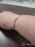 img 1 attached to 🌟 Inspirational Engraved Faith Hope Love Cuff Bangle Bracelet for Anniversary and Birthday review by Brandon Roberts